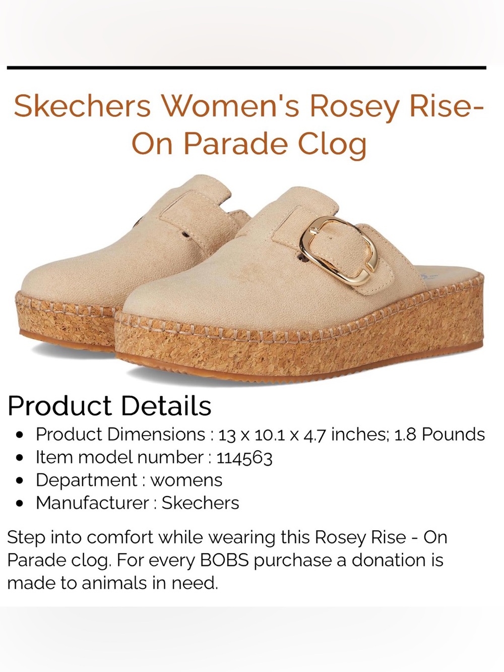 Skechers Women's Rosey Rise-on Parade Clog size 9 - Picture 10 of 10